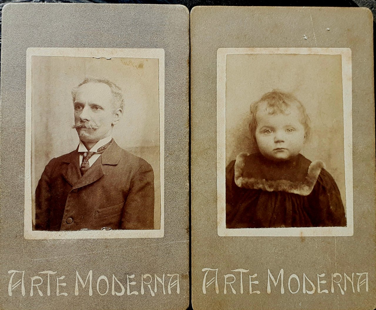 Due CDV "ARTE MODERNA" del fotografo A. Colombo di Torino …