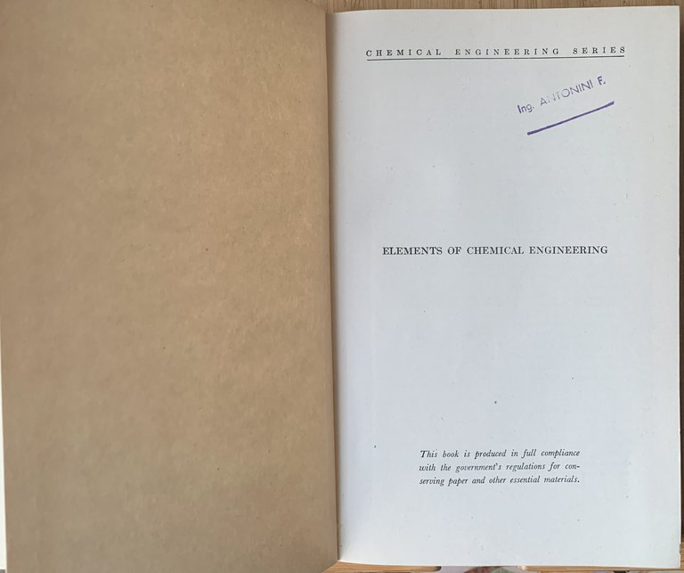 Elements of Chemical Engineering