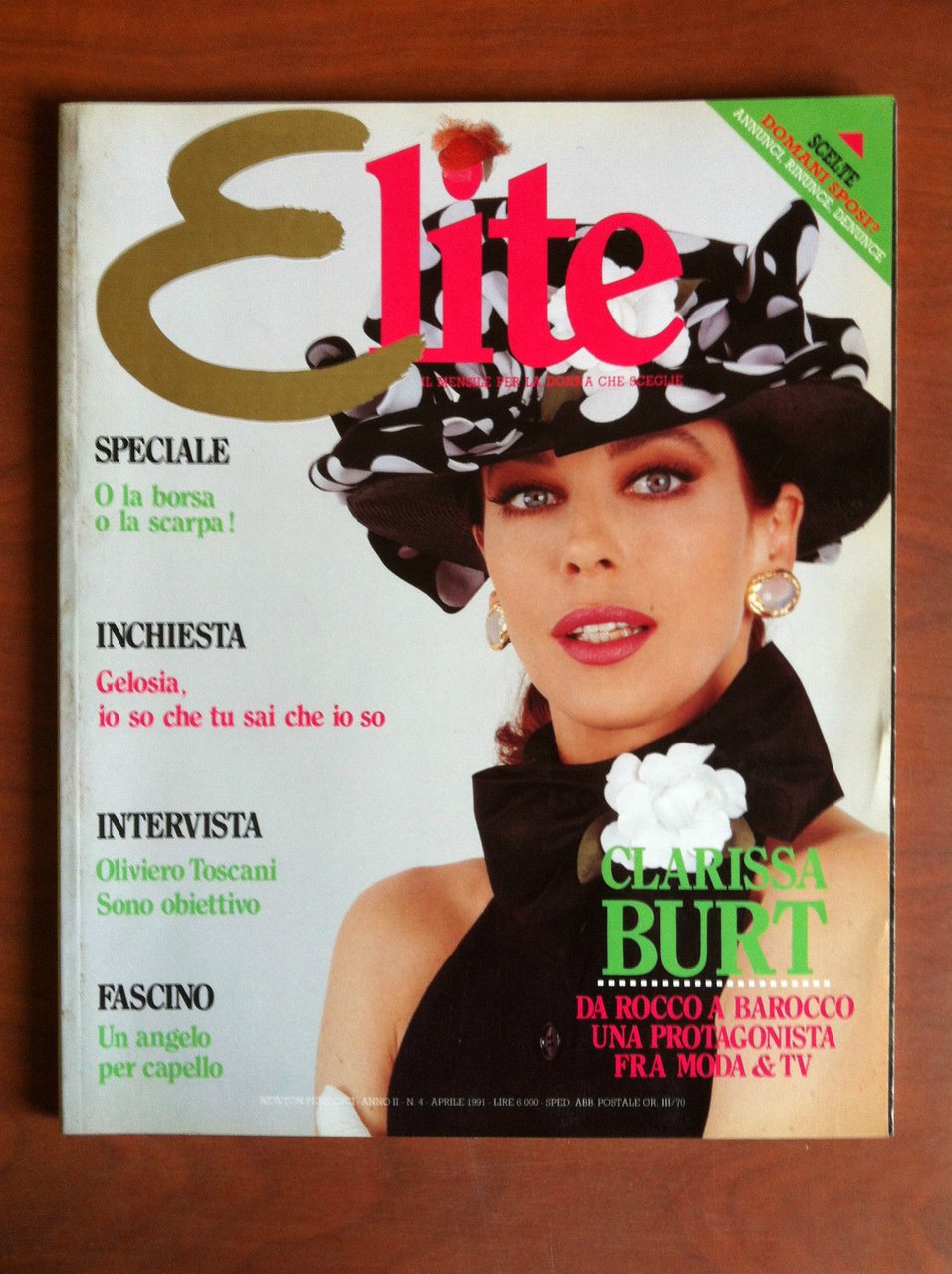 Elite anno 2 n^ 4 Aprile 1991 cover: Clarissa Burt …