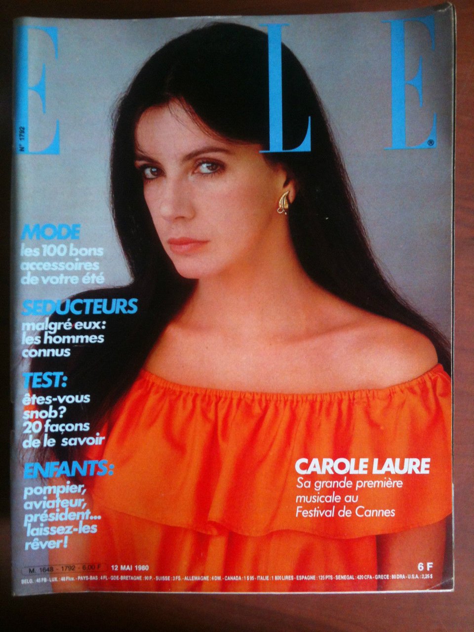 ELLE France n^ 1792 Mai 1980 Couverture: Carole Laure - … | Immagine principale