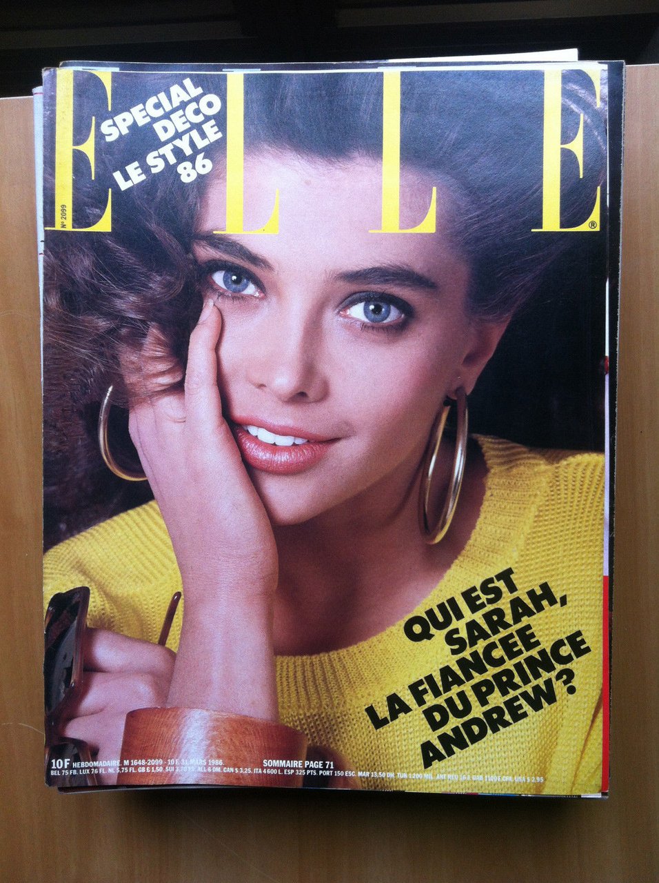 ELLE France n^ 2099 Mars 1986 Couverture Marilee - E14291 | Immagine principale