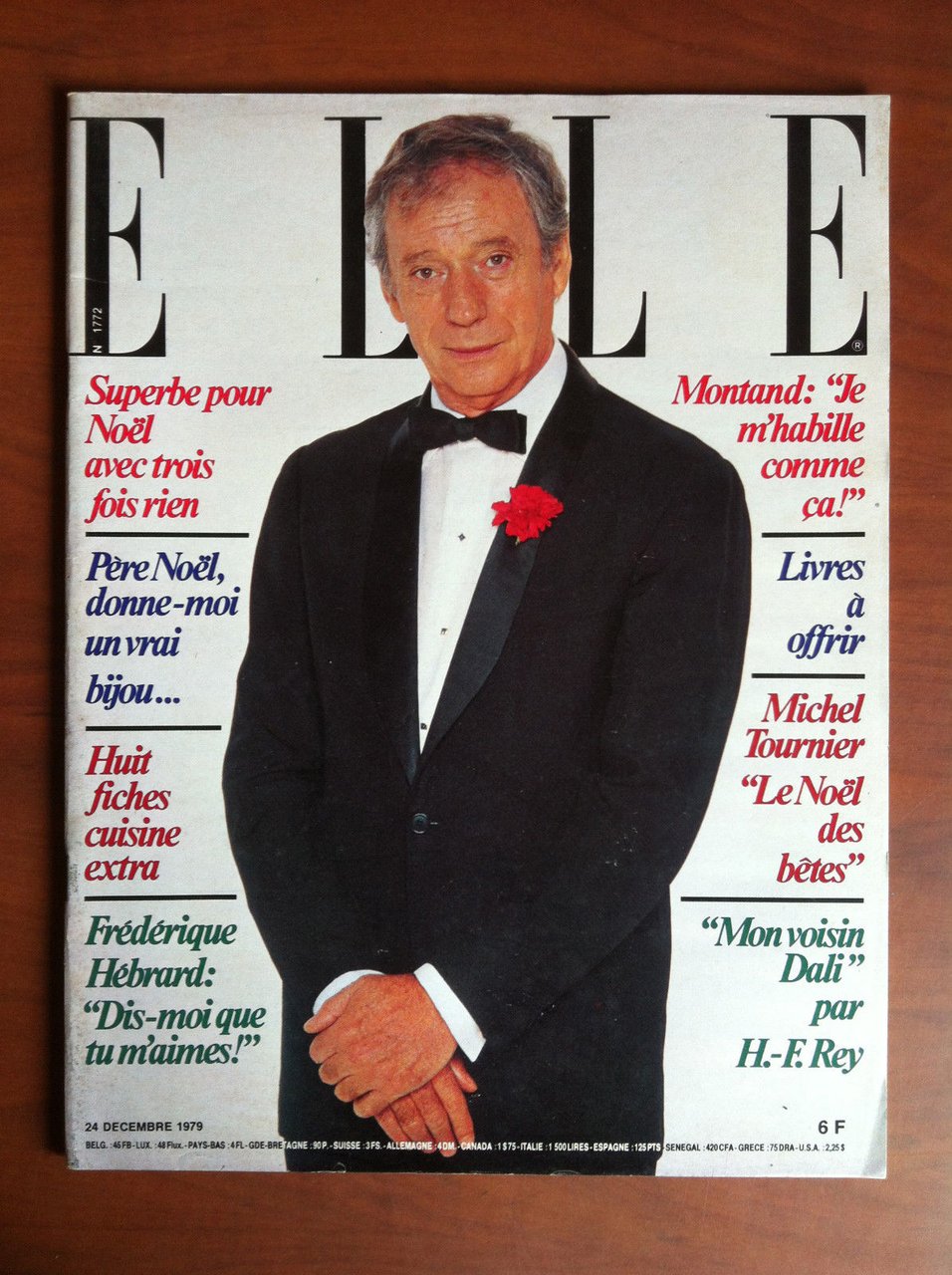 ELLE n^ 1772 Decembre 1979 Couverture: Yves Montand - E14607