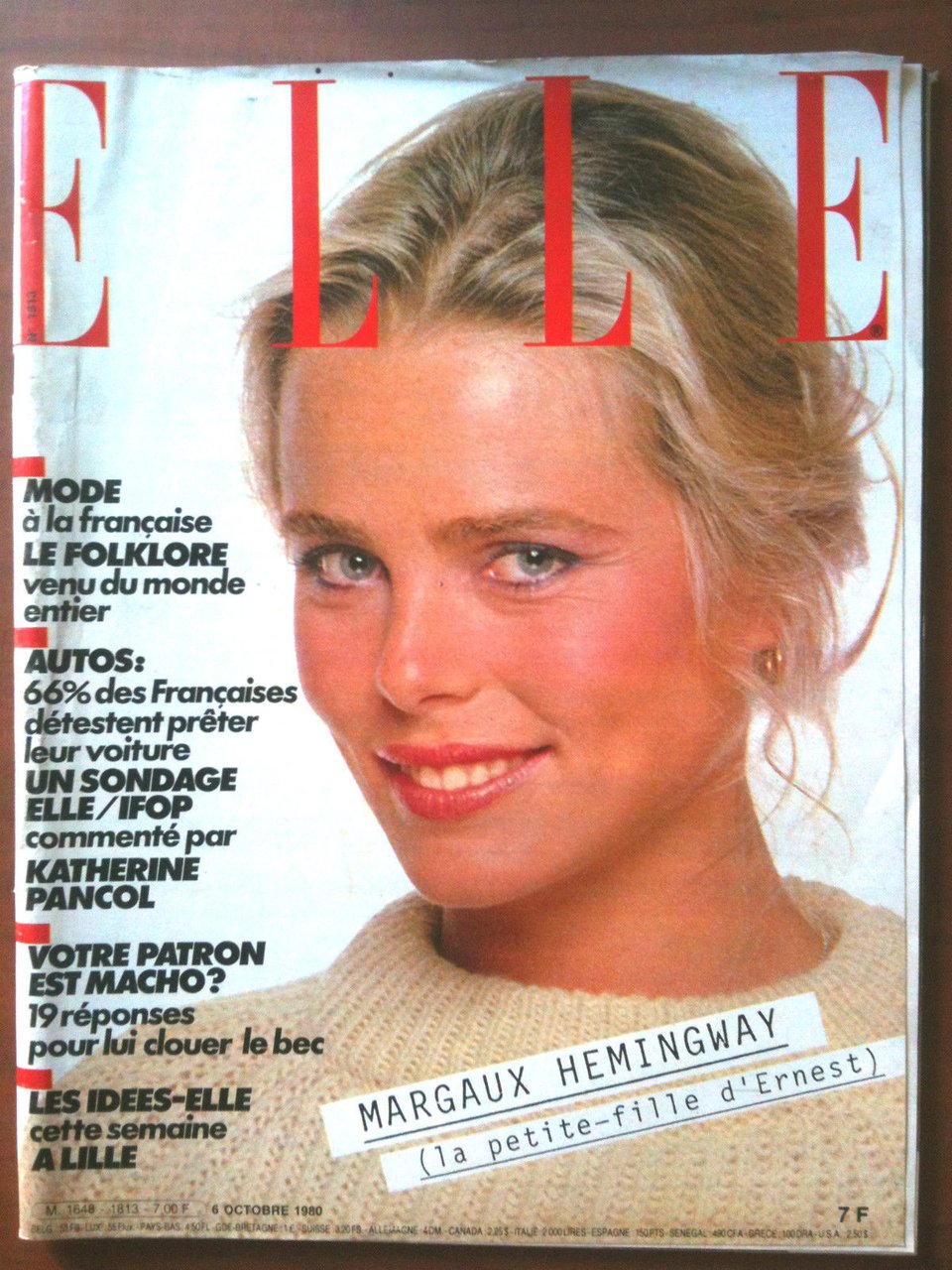 ELLE n^ 1813 Octobre 1980 Couverture: Margaux Hemingway - E8193