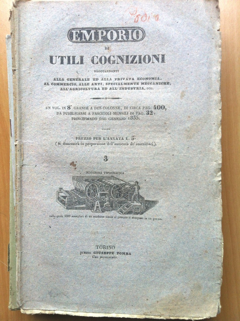Emporio di Utili Cognizioni Anno I n^ 3 Marzo 1935 …
