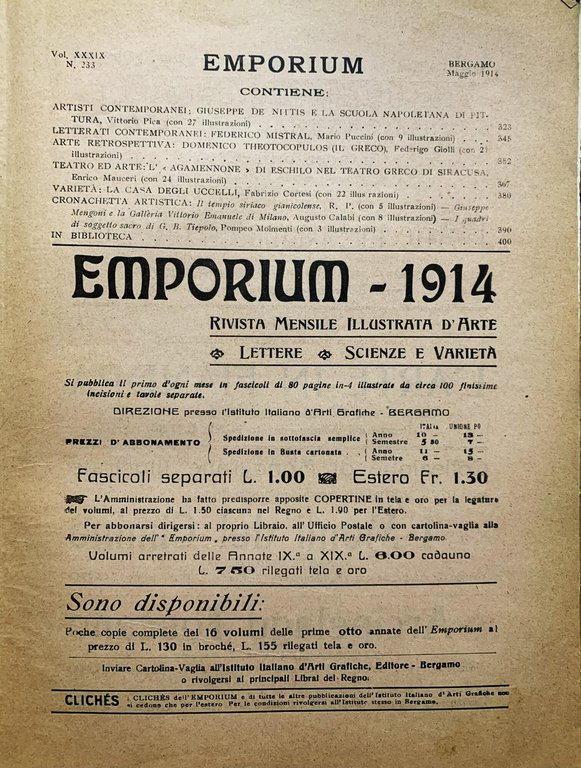 EMPORIUM n^ 233 maggi 1914 | Immagine Gallery 2