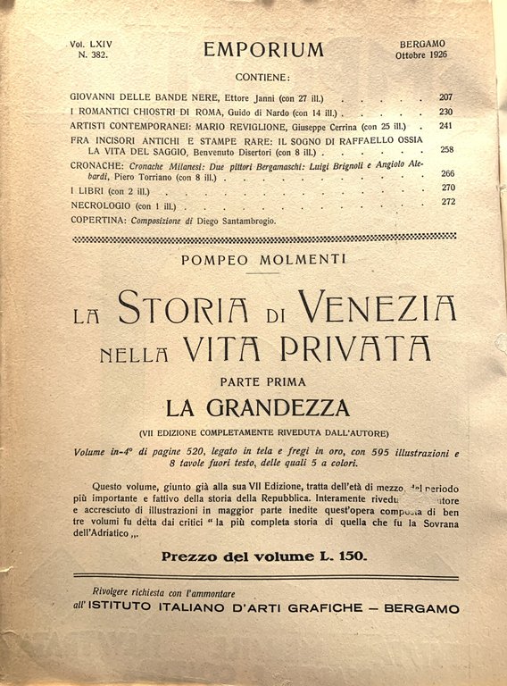 Emporium. Rivista Mensile Illustrata d'Arte e Coltura (Vol. LXIV - …