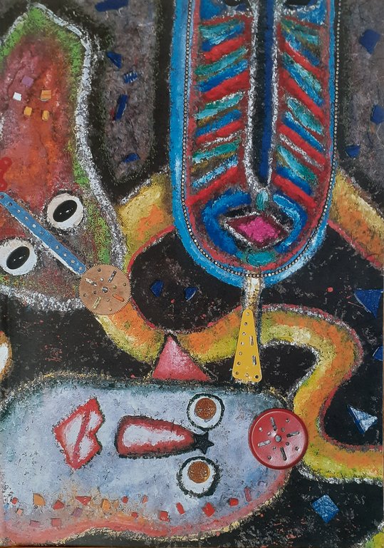 Enrico Baj "Toohu-Bohu" Galerie Rachlin Lemarie Beaubourg  Paris 1999