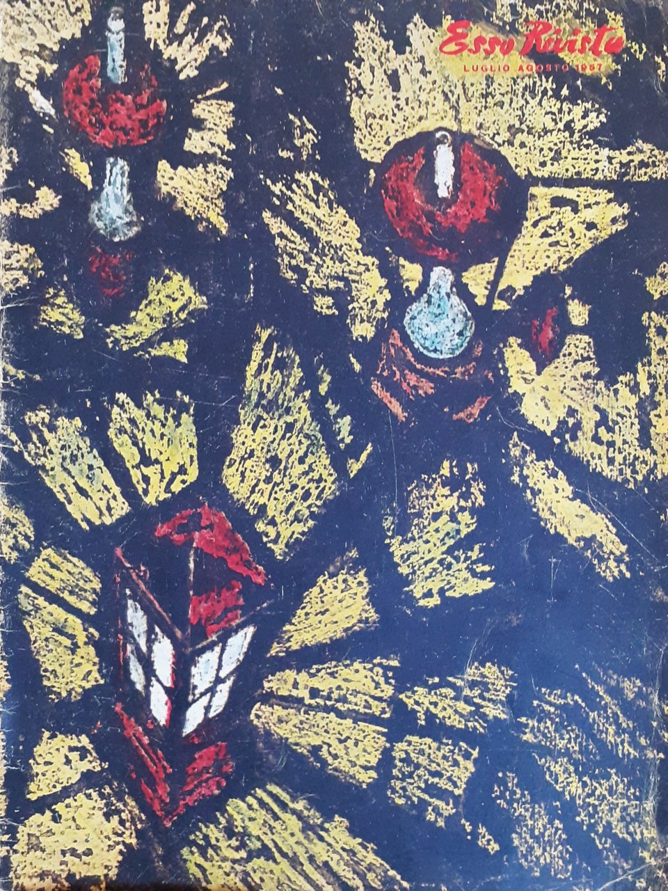 Esso Rivista Luglio-Agosto 1957 copertina Max Spigai