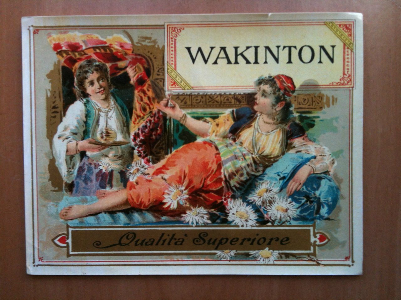 Etichetta liquore cromolitografia WAKINTON inizi '900