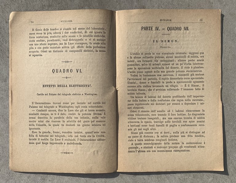 Excelsior. Azione coreografica, storica, allegorica, fantastica in 6 parti e …