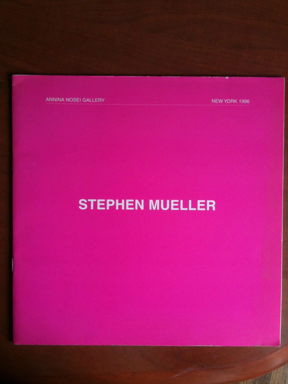Exhibition Catalogue of Stephen Mueller Annina Nosei Gallery New York …