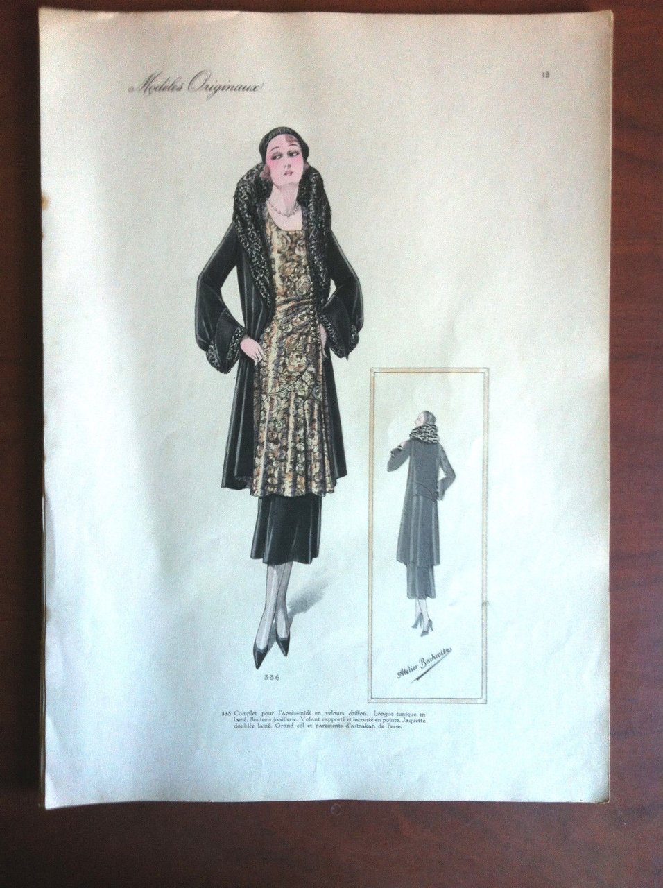 Figurino Atelier Bachroitz Paris originale 1931 - E11720 | Immagine principale