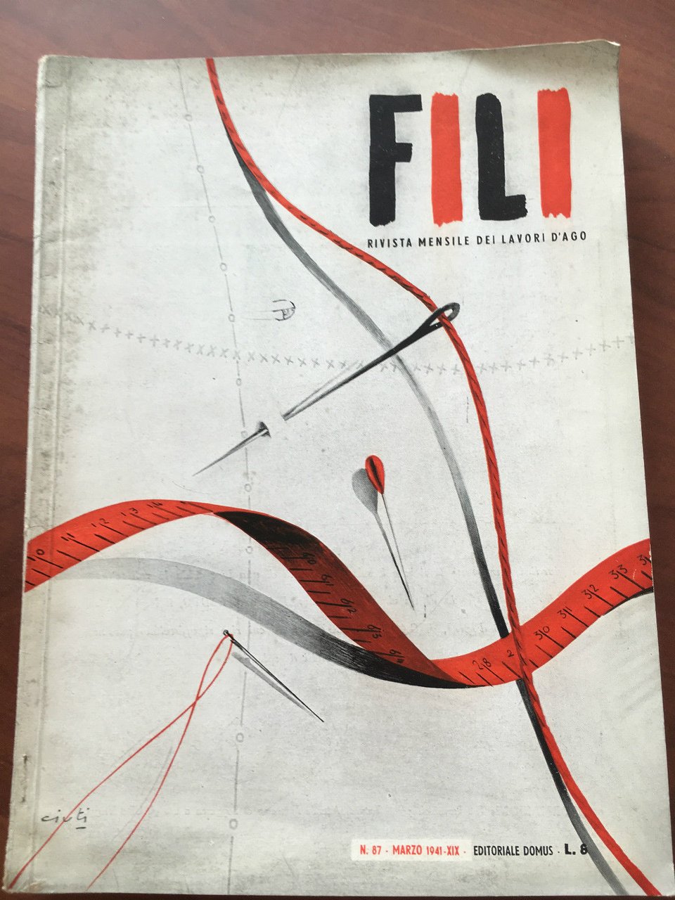 Fili rivista mensile dei lavori d'ago n^ 87 Marzo 1941 …