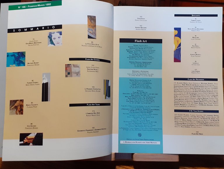 Flash Art Edizione italiana N^ 166 febbraio/marzo 1992 | Immagine Gallery 2