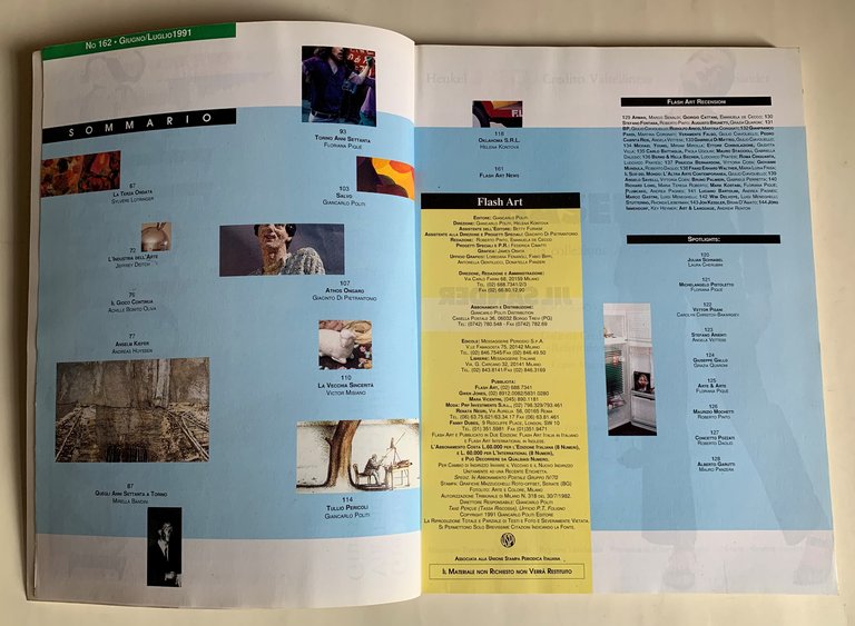 Flash Art. La prima rivista d'Arte in Europa / Edizione …