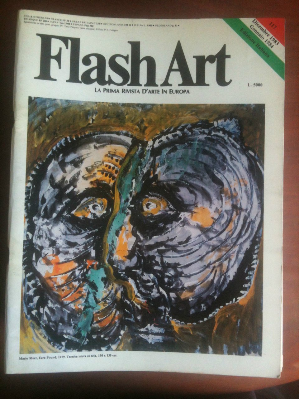 Flash Art n^ 117 Dicembre 1983 Gennaio 1984 Cover Mario …