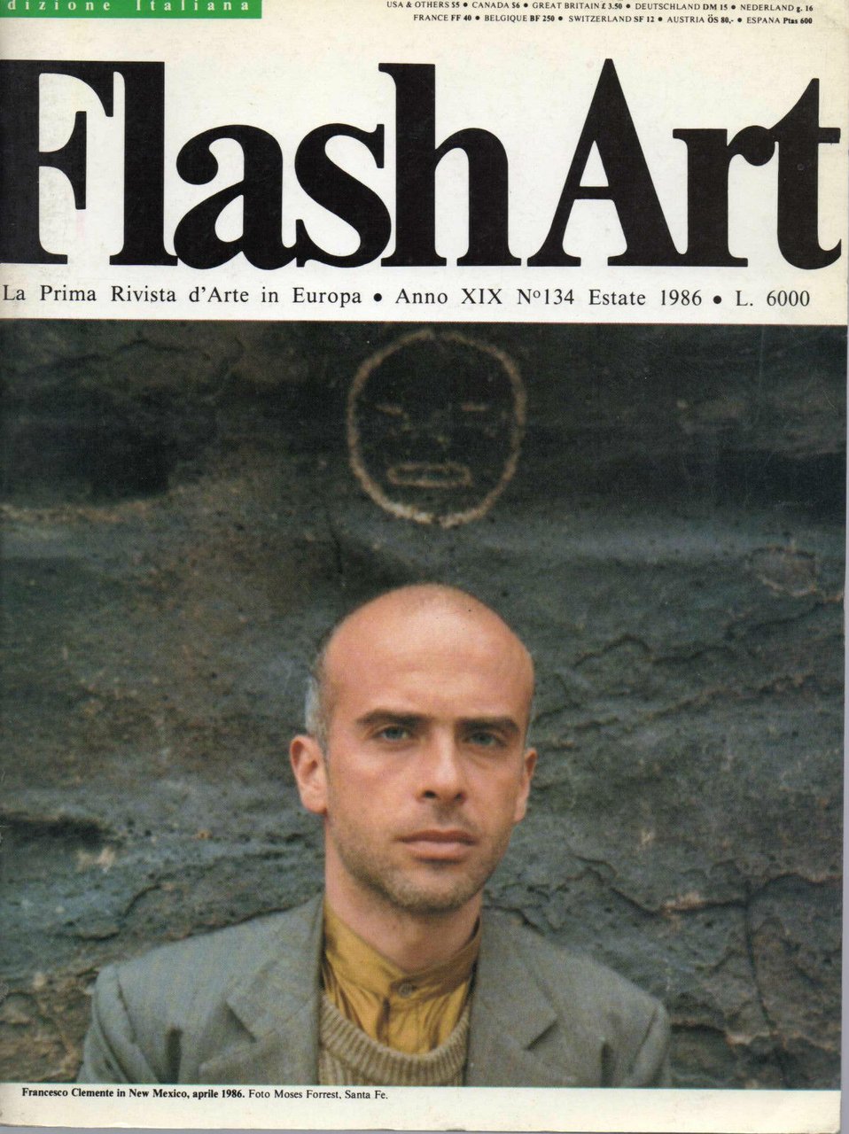 Flash Art n^ 134 estate 1986 cover Clemente