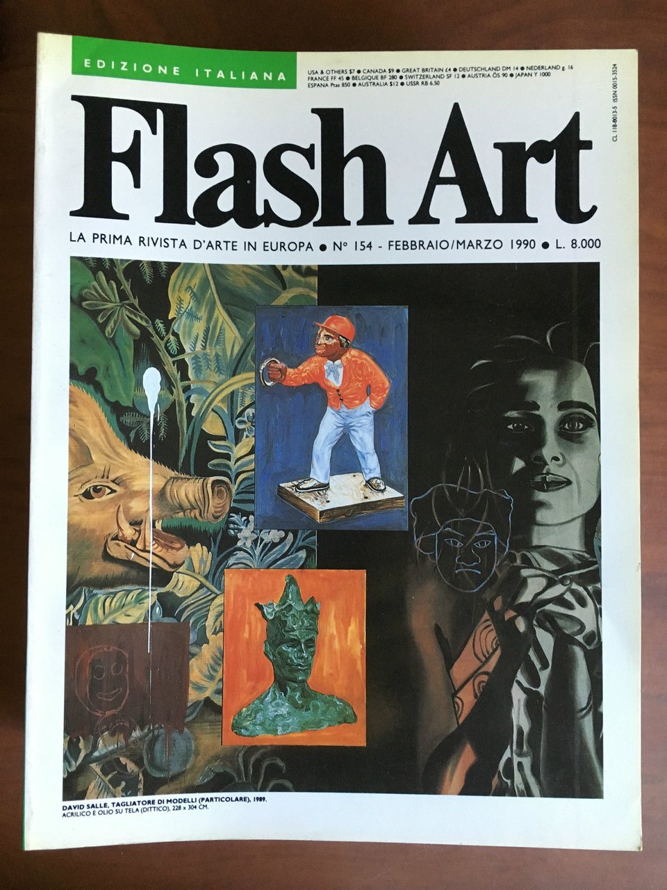 Flash Art n^154 febbraio/marzo 1990 Cover David Salle - E21006 | Immagine principale