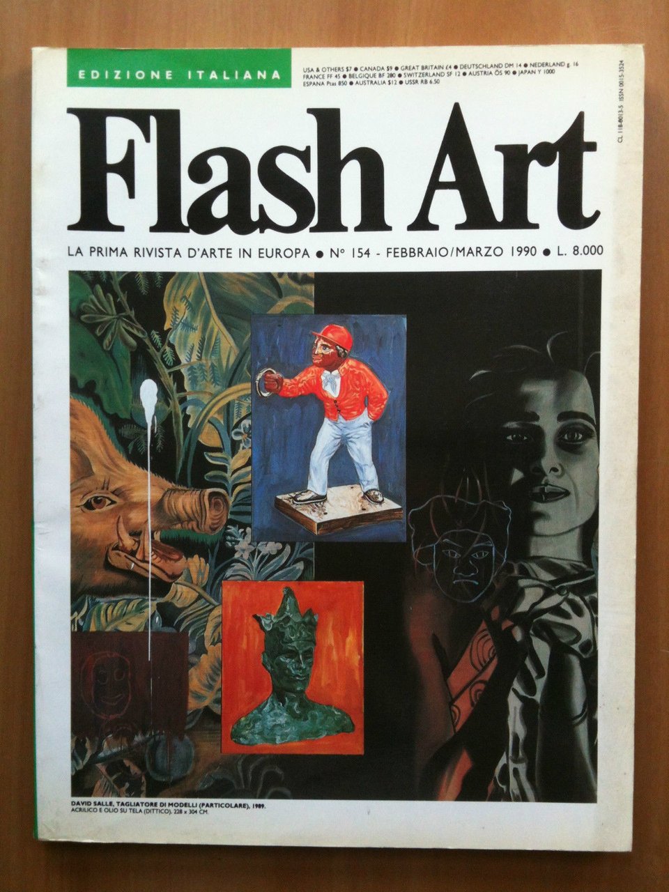 Flash Art n^154 febbraio/marzo 1990 Cover David Salle "Tagliatore di …