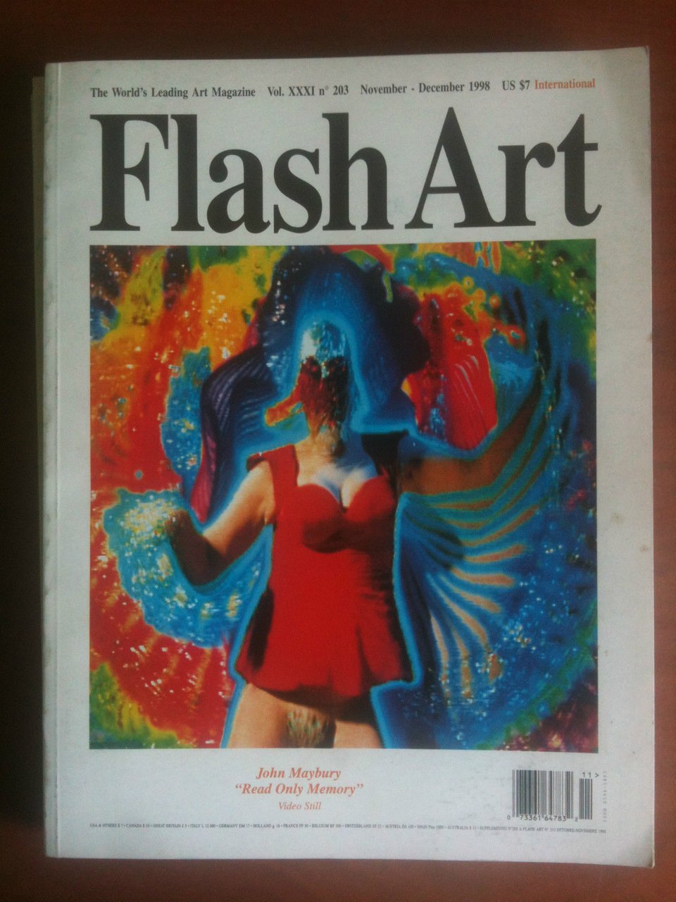 Flash Art n^ 203 November/December 1998 Cover John Maybury