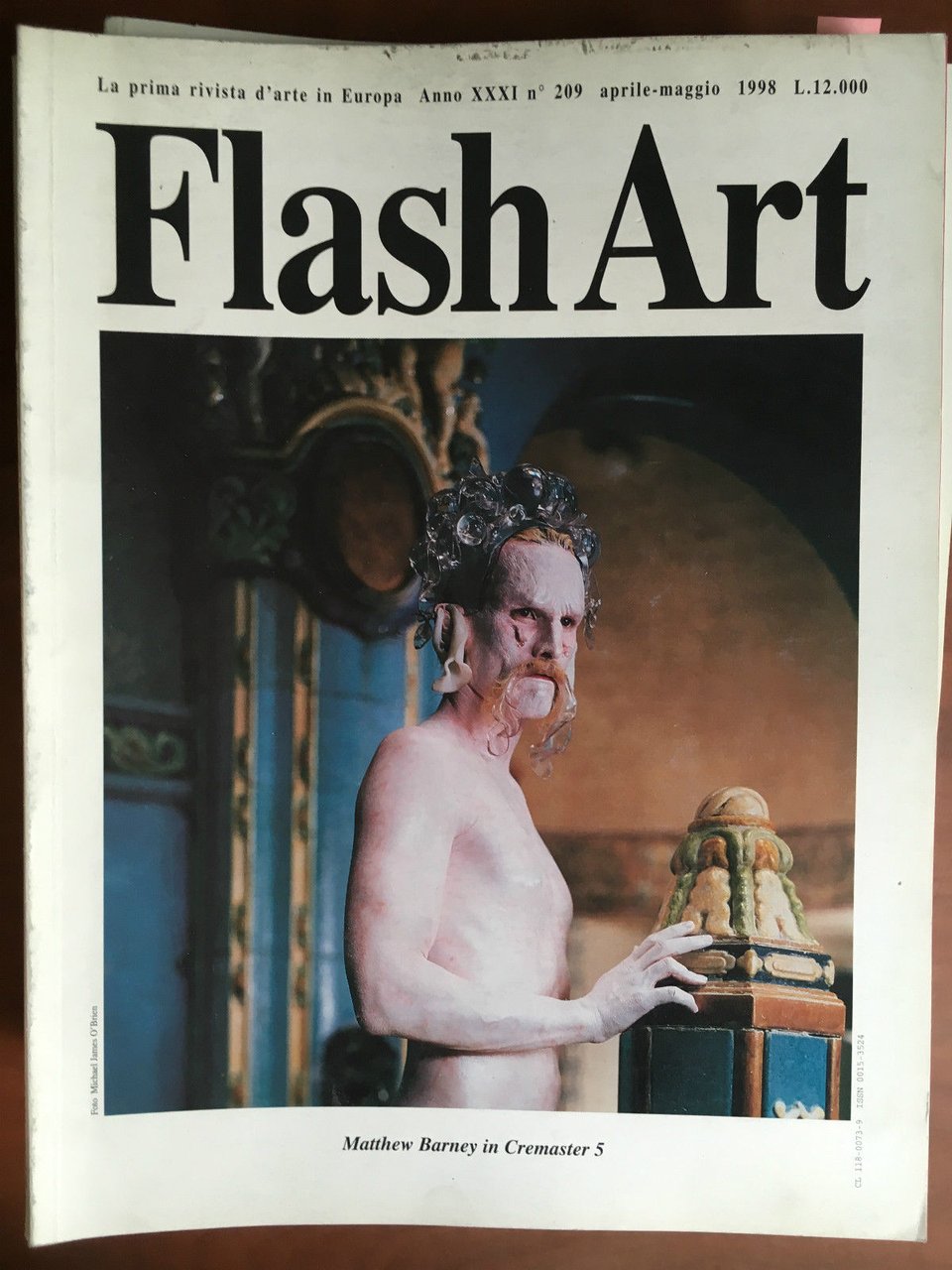 Flash Art n^ 209 Aprile/Maggio 1998 Cover. Matthew Barney - …