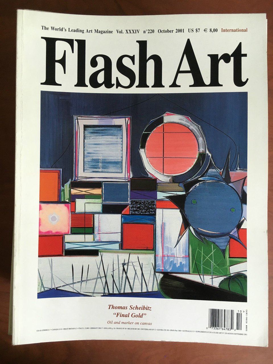 Flash Art n^ 220 October 2001 Cover Thomas Scheibitz - … | Immagine principale