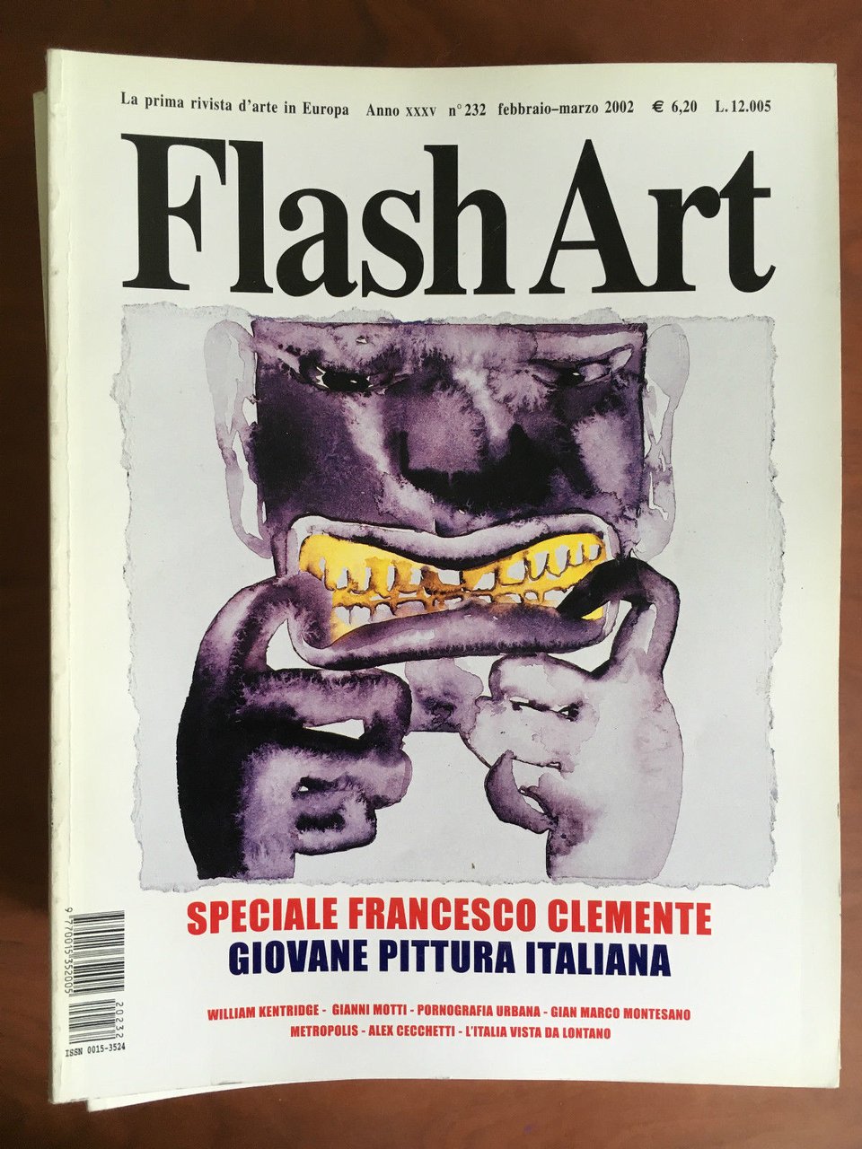 Flash Art n^232 Febbraio/Marzo 2002 Cover Francesco Clemente - E20672