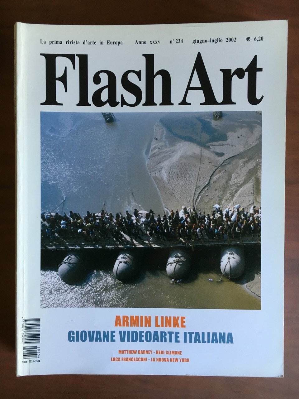 Flash Art n^ 234 Giugno-Luglio 2002 cover Armin Linke - …