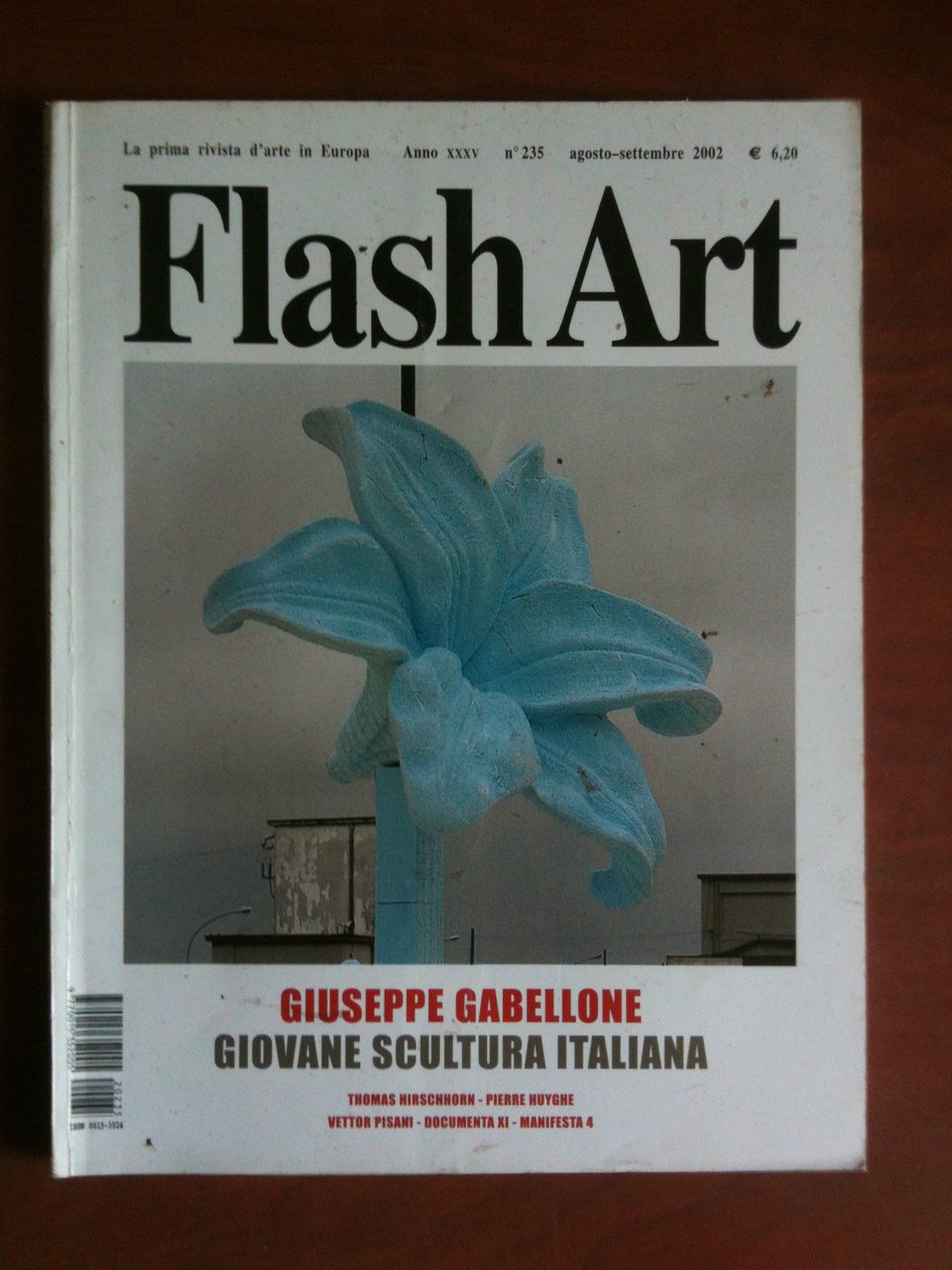 Flash Art n^ 235 Agosto-Settembre 2002 cover Giuseppe Gabellone