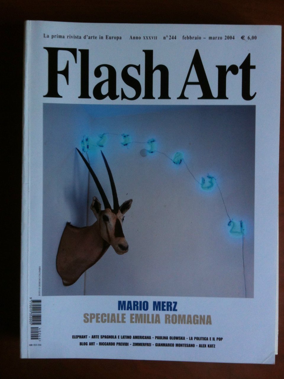Flash Art n^ 244 Febbraio-Marzo 2004 Cover Mario Merz