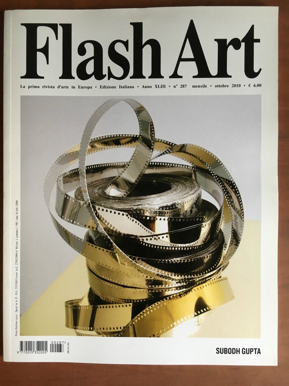 Flash Art n^ 287 Ottobre 2010 Cover. Subodh Gupta - …
