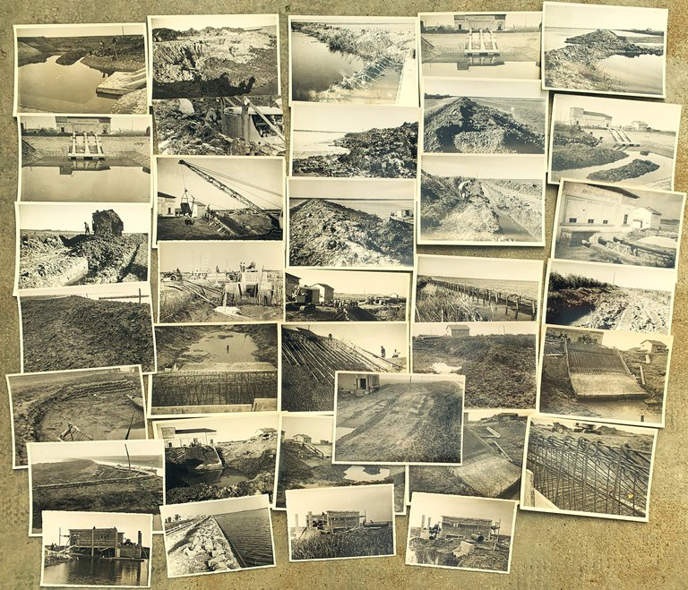 Foto ripristino Bacino e idrovore Porto Tolle anni '60