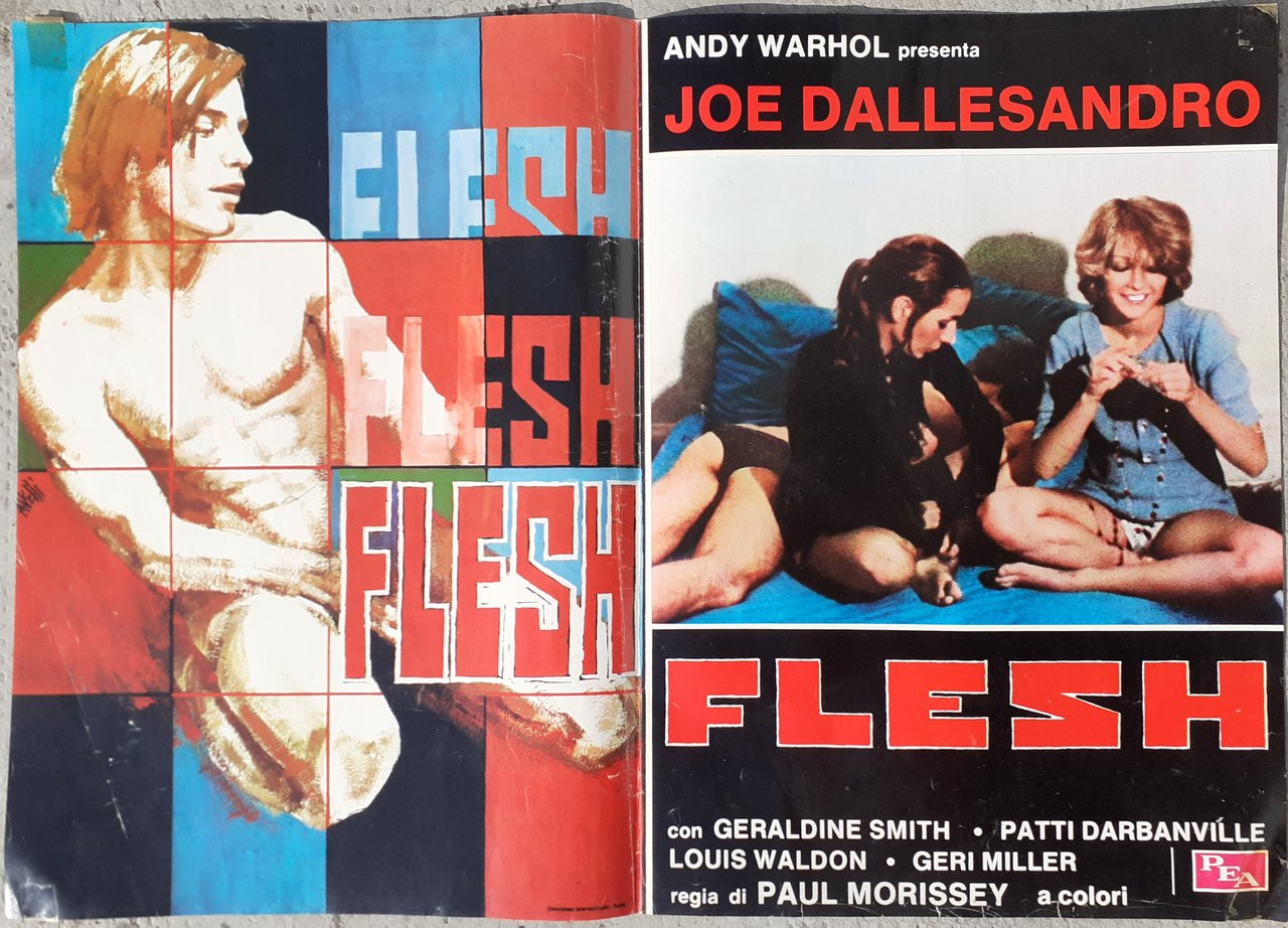 Fotobusta Film "Flesh" di Andy Warhol prima italiana 1977