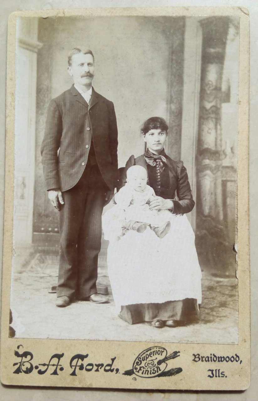 Fotografia all'albumina di B.A. Ford Braidwood Ills