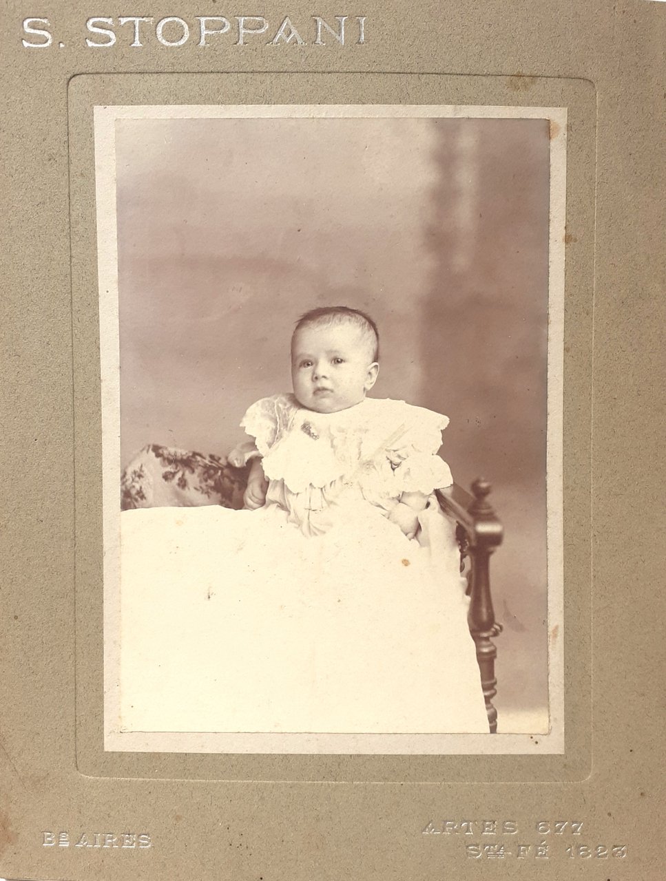 Fotografia di S. Stoppani Buenos Aires ritratto di bimba 1901