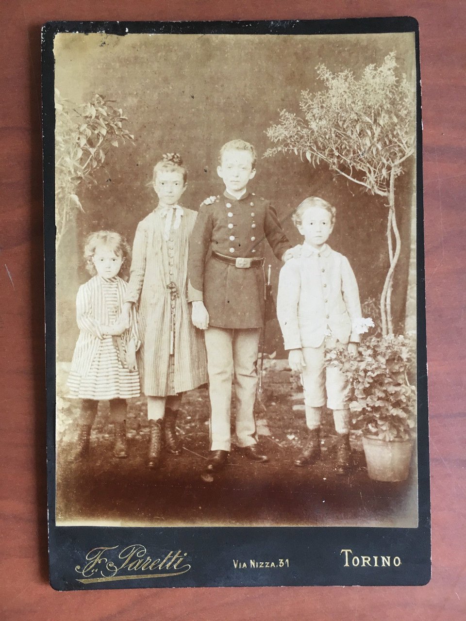 Fotografia originale 1884 albumina Fotografo Francesco Paretti Torino - E22065