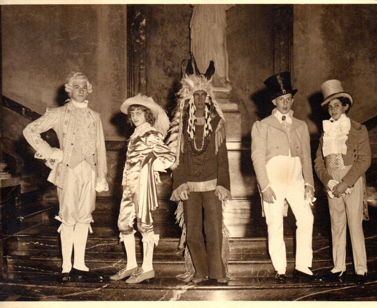 Fotografia originale anni '30 ballo in maschera Torino