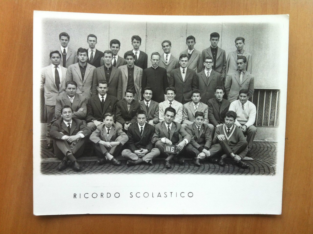 Fotografia originale ricordo scolastico Roberto Rosato fine anni '50 - …