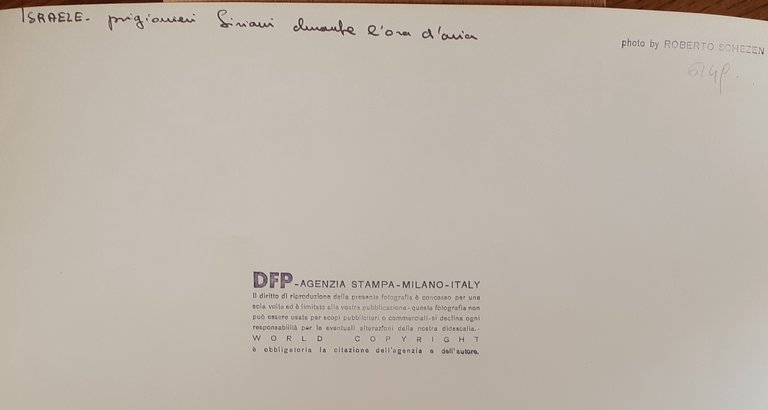 Fotografia originale Roberto Schezen "Israele. Prigionieri Siriani durante l'ora d'aria" …