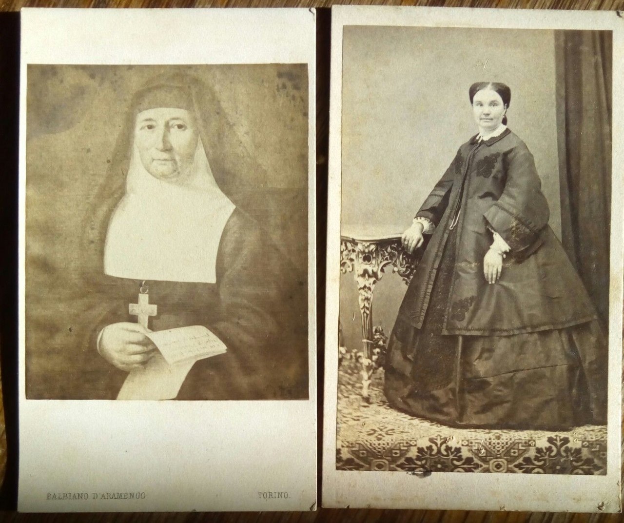 Fotografo Balbiano D'Aramengo 2 foto originali 1850 circa