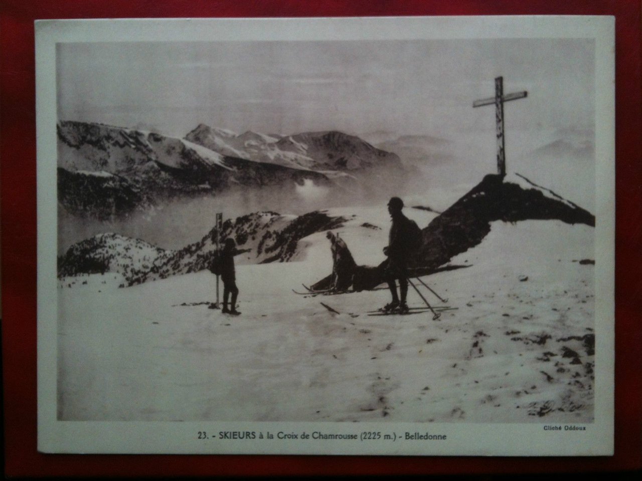 Fotoincisione/Photogravure inizi '900 Francia Croix de Chamrousse Belledonne