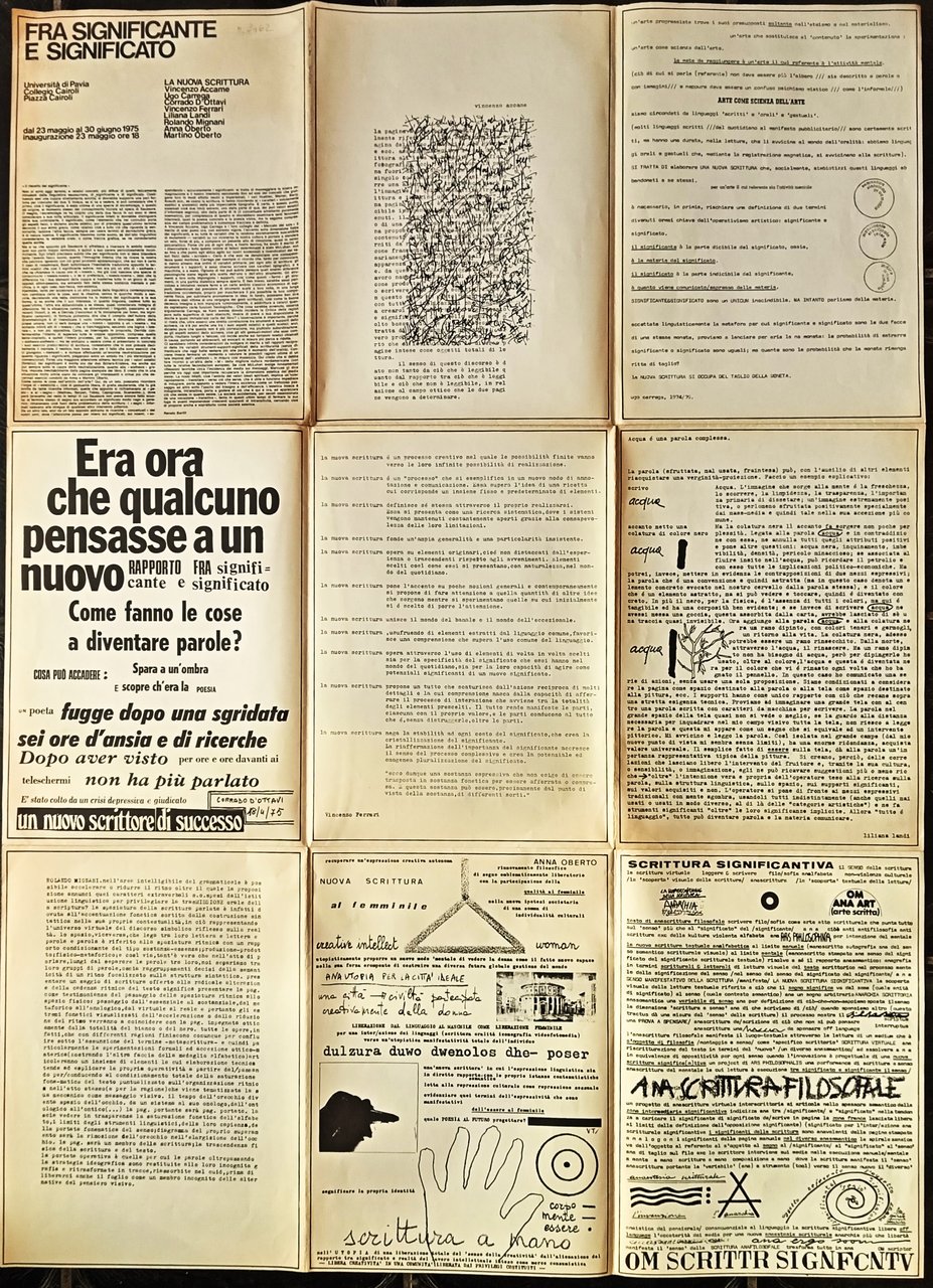 Fra Significante e significato. La nuova scrittura (Vincenzo Accame - …