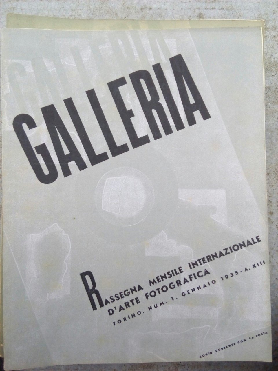 Galleria. Rassegna Mensile Internazionale d'Arte Fotografica (N.1. 1935)