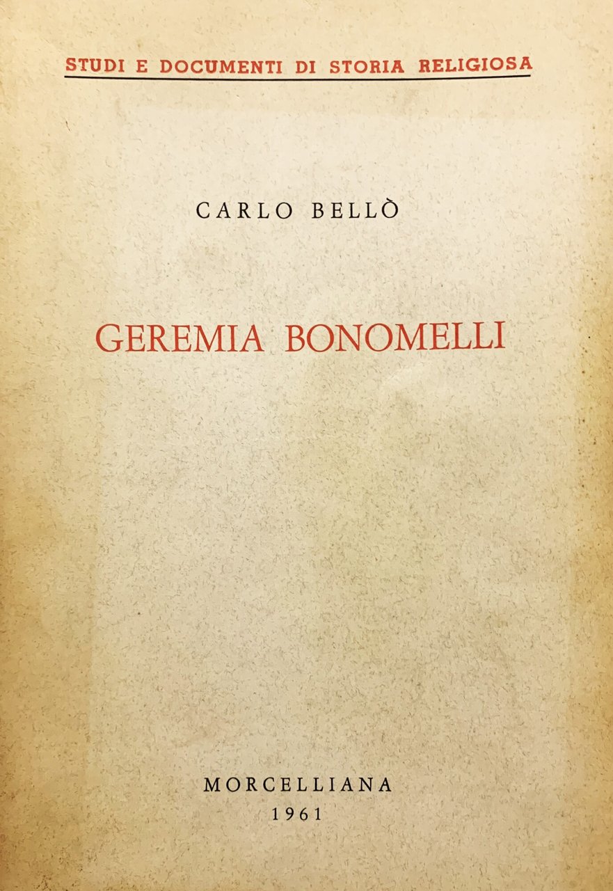 Geremia Bonomelli. Con documenti inediti | Immagine principale