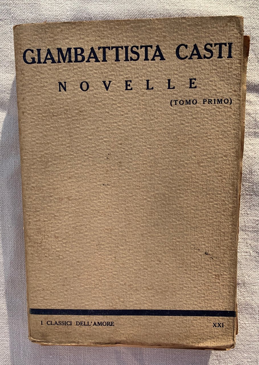 Giambattista Casti, Novelle (Tomo Primo)