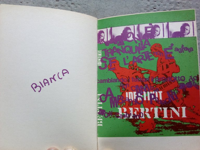 Gianni Bertini " Oppure" Edizione il punto 1970