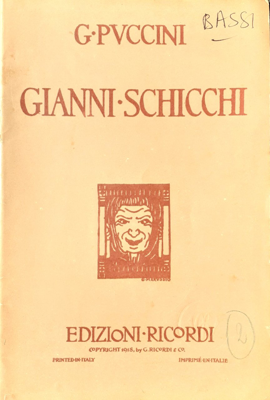 Gianni-Schicchi Libretto Ricordi 1918