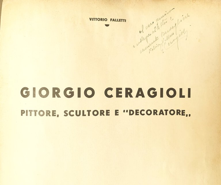 Giorgio Ceragioli. Pittore, Scultore e "Decoratore" | Immagine Gallery 2