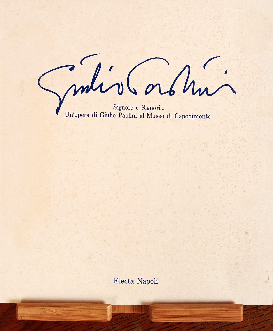 Giulio Paolini: Signore e Signori. . . Un'opera di Giulio …
