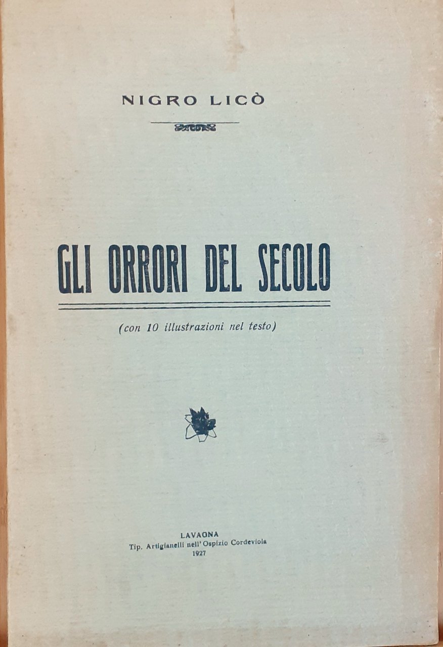 Gli orrori del secolo "colpisco gli animali asserviti all'umanità" 1927 | Immagine principale